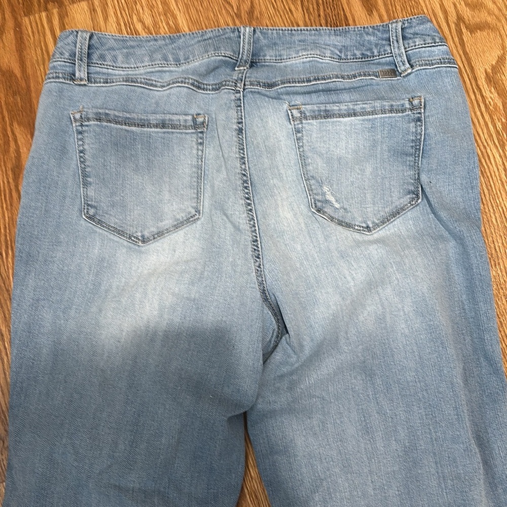 1822 denim ripped jeans straight leg light denim color - Picture 3 of 4